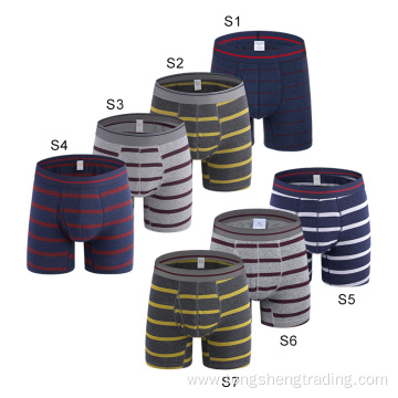 Extended cotton football sport striped men's boxer shorts